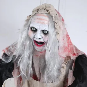 Large Horror Character Decorations Scared Crafts Indoor Outdoor Funny Face Standing Ghost Halloween Ghost Festival