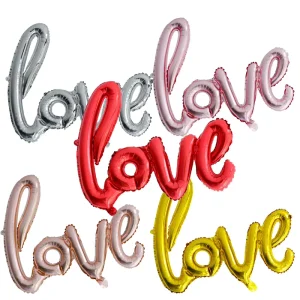 Large LOVE Siamese Letter Inflatable Foil Balloon Set for Valentine’s Day Wedding Decoration Set Party Supplies