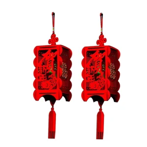 Large Red Hollow Inlaid Red Felt Lanterns Spring Festival Decorations Felt Chinese New Year Decorations Palace Lantern