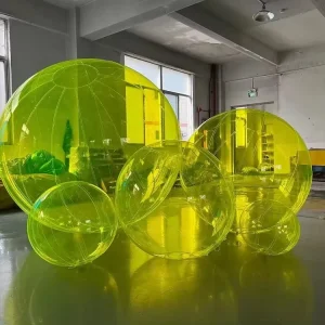 Large Transparent PVC Inflatable Mirror Ball Outdoor Shopping Mall Stage Advertising Dazzling Reflective Party Promotional