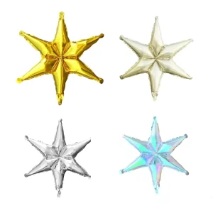 Larger Hanging Star Shape Balloon for Weddings Christmas Holiday Birthday Party Supplies Hexagonal Star Balloon