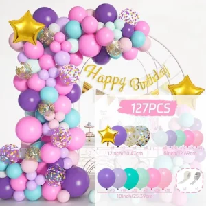 Latex Circle Balloon Chain Set for Baby Birthday Party Wedding Valentine’s Day Celebrations