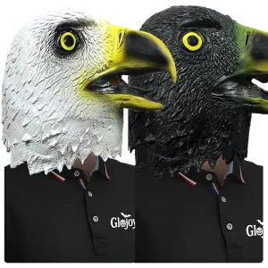 Latex Eagle Mask Animal Head Cosplay Costume Full Head Adult Halloween Fancy Party Funny Role Play Prop Customizable