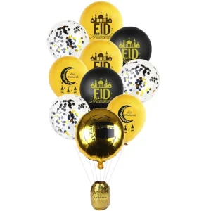 Latex Happy Eid Balloons for Islamic New Year Ramadan Muslim Festival Decor Supplies for Eid Mubarak Celebration