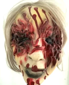 Latex Horror Mask for Party Halloween Masquerade Reusable One Size Fits All Full Face Coverage