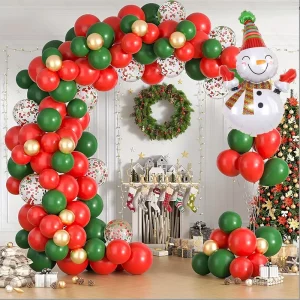 Latex Round Christmas Arch Balloon Decoration Set for Graduation Birthday Party Banquet Events