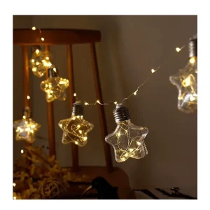 Led Copper Wire Star Light String Modeling Five star Festive Decoration Christmas Lights