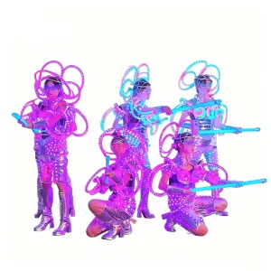 Led Costume Colorful Dance Clothes Nightclub Dancer Singer Stage Wear Halloween Christmas Stage Performance Park Festival Shows