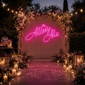 Led Neon Light Factory Will You Marry Me Wall mounted Neon Sign For Proposal Event Decorations