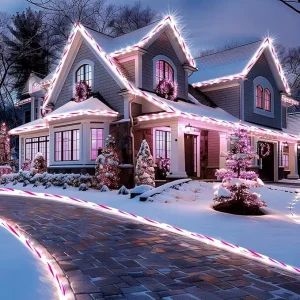 Led Smart Strip Light Waterproof Christmas Cany Cane Tube Light Suitable for Festive Occasion Holiday Atmosphere