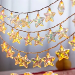 Led Snowflake Christmas String Light Merry Christmas Tree Decoration Garland Home Decor Ornament Party Supplies Xmas Gift