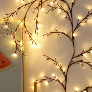 Led Willow Vine Lights Flexible Diy Home Wall Decor Christmas Party Wedding Holiday Atmosphere Lighting