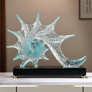 Light Luxury Art Deco Resin Ocean Spiral Shell Sea Star Soft Decoration High Quality Environment Friendly Tabletop Anniversary