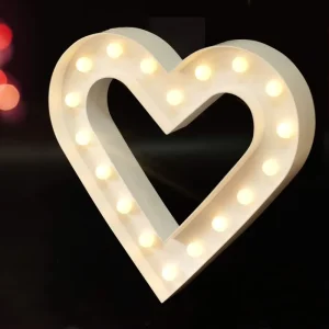 Light Up Heart for Wedding Decoration for Party Marquee Heart Frame Valentines Day Decorations Large