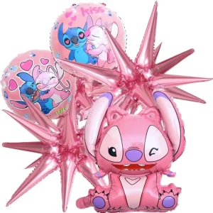 Lilo Stitch Foil Balloons Set 18 Inch Cartoon Globos for Kids Toy Birthday Party Decorations