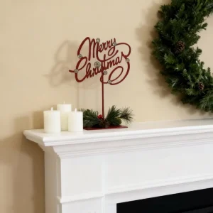 Living Room Metal Art Deco Christmas Ornament Handicraft Handmade Still Life Pattern Seasonal Home Tabletop Decoration