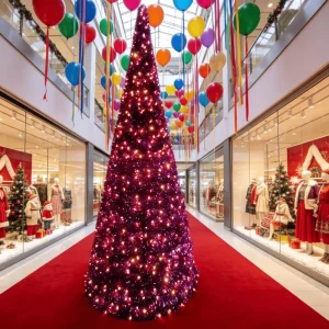 Long Lasting LED Cone Tree Christmas IP65 Waterproof Remote Dimmable Customizable Green Outdoor Holiday Wedding Light