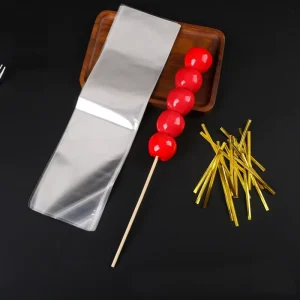 Long OPP Flat Transparent Plastic Bags Multipurpose Packaging Pouches for Holiday Treats Stick Candy Gift Wrapping