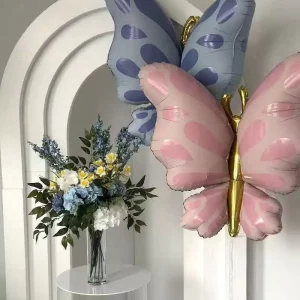 Long Time Inflatable Thick Matte Butterfly Foil Balloon For Birthday Engagement Wedding Valentine’s Day Bachelor Party Decor
