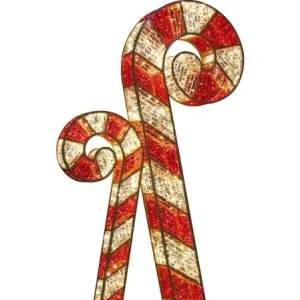 Longshine Christmas Red and White Multicolor Lawn Decoration LED Candy Cane Garden Path Lights
