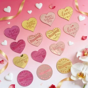 Love Heart Valentine’s Day Theme Cake Topper New Style Valentine’s Day Acrylic Cake Decoration