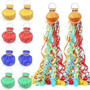 Low MOQ Portable Hand Throwing Ribbons Colorful No Mess Paper Streamer Poppers for Party Wedding Halloween Birthday Celebration