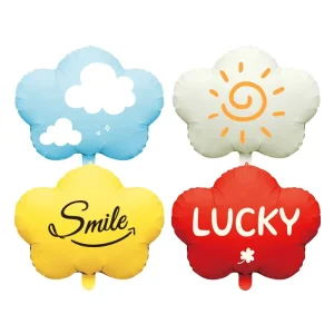 Lucky Smile Cloud Aluminum Foil Matte Balloons for Birthday Christmas Festival Parties Party Decorations