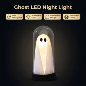 Luminous Ghost Night Lamp Decoration Set Halloween Costume Theme Festival Decor Tabletop Scene Setup Colorful Lights