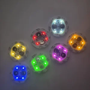 Luminous Round Stickers Flashing Decoration for Customizable Sizes and Colors of Lights LED Coaster
