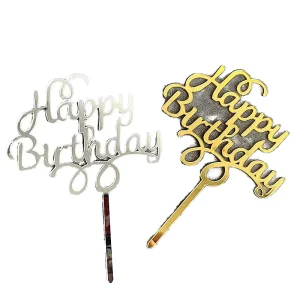 Luxury Acrylic Cake Cupcake Toppers for Birthday Wedding Christmas Valentine’s Day Graduation Parties