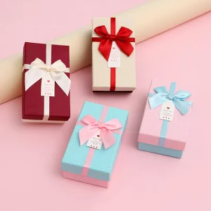 Luxury Cardboard Perfume Gift Box Cosmetics Clothing Magnetic Folding Box Packaging With Ribbon Bow
