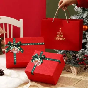 Luxury Christmas Gift Packaging Boxes Gift Sets Wth Ribbon For Party Gift Packing