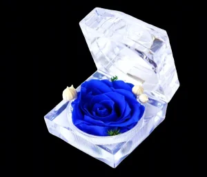 Luxury Forever Rose Acrylic Ring Box Wedding Valentine’s Day Gift New Arrival Preserved Rose
