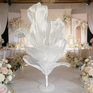 Luxury Gauze Flower Wedding Decoration Table Centerpiece Handmade Silk Organza Art Installation Flowers Wedding Party Decor