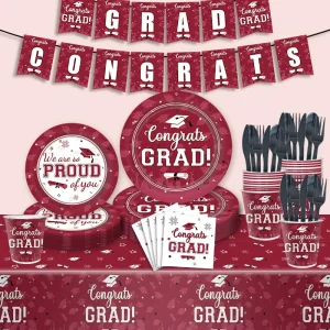 Luxury Graduation Season Theme Biodegradable College Party Disposable Tableware Party Set
