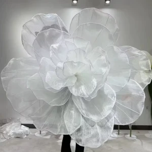 Luxury High end Custom Handmade Giant Silk Art Peony Poppy Flower for Wedding Stage Setting Decoration Window Display