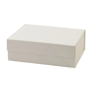 Luxury Ivory Color Custom Logo Hamper Gift Boxes With Magnetic Lid
