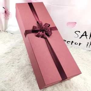 Luxury Mother’s Day Display Rigid Gift Box Lavish Creative Rectangle C1s Ivory Board Red Printing Paper Gift Boxes