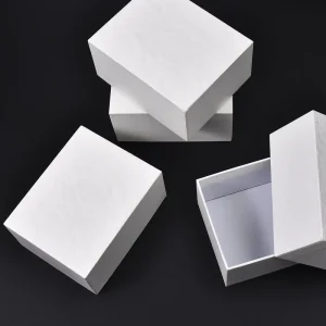 Luxury White Rigid Cardboard Gift Boxes for Jewelry Packaging Bridal Showers Birthday Gifts and Holiday Gifting