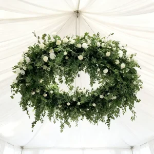 Luxury Wisteria Flower Ceiling With Green Leaves Realistic Floral Ceiling Installation From Direct Factory