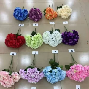 M 1046 High Quality Silk Medium Artificial Hydrangea Flower Head for Wedding
