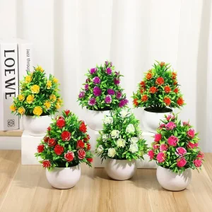 M17 Celebration Decoration Small Potted Environmental protection Small Rose Bonsai Indoor Landscape Decoration Props Potted