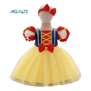 MQATZ Snowwhite Princess Dress Newborn Baby Kids Party Dress Infant Girl Holiday Cosplay Costume BXGZ010