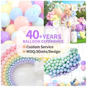 Macaron Pastel Balloon Garland Kit Rainbow Arch Daisy Flower Birthday Party Decorations