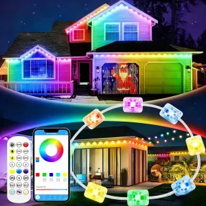 Magic Color LED Eaves Lights Outdoor Waterproof String Lights for Halloween Christmas Decor Festival Ornament Lighting