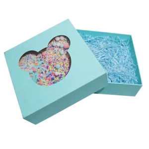 Manufacture Customised Square Scarf Mickey Mouse Lid and Base Surprise Wedding PVC Holiday Gift Box with Window