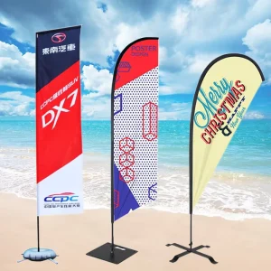 Manufacturer Custom Business Flags Advertising Sports Racing Feather Flag Angled Tear Drop Flag Banners Aluminium Flagpole