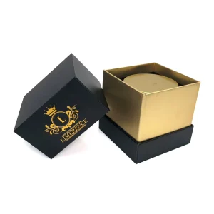 Manufacturer Custom Unique Rectangular Black Hard Cardboard Luxury 100% Recyclable Scented Candle Gift Packaging Box