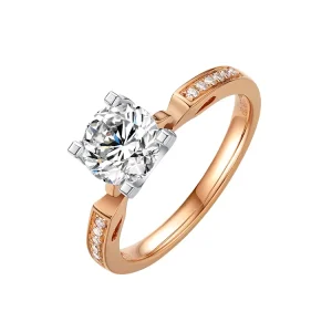Manufacturer Customized Hot Selling diamond Silver Ring Rose Gold Women’s Wedding Anniversary Ring