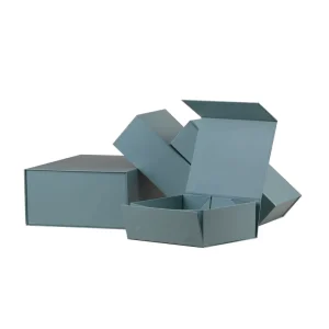 Manufacturer Luxurious Magnetic Gift Box with Ribbon Handle Foldable Custom Logo Rigid Cardboard Clothing Gift Box